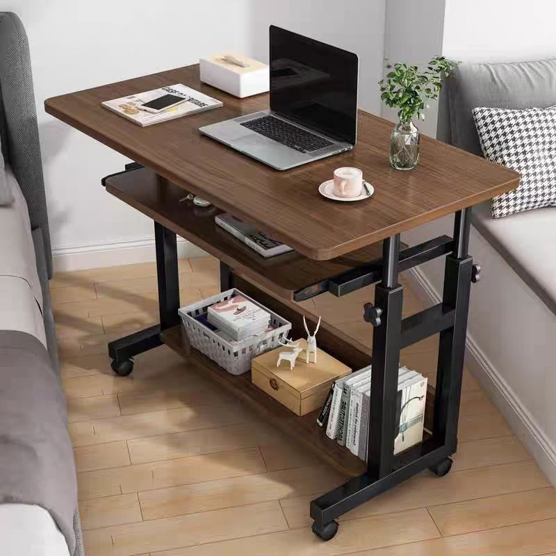 Desk Setup Wood - Передвижной маленький столик, прикроватный столик, стол