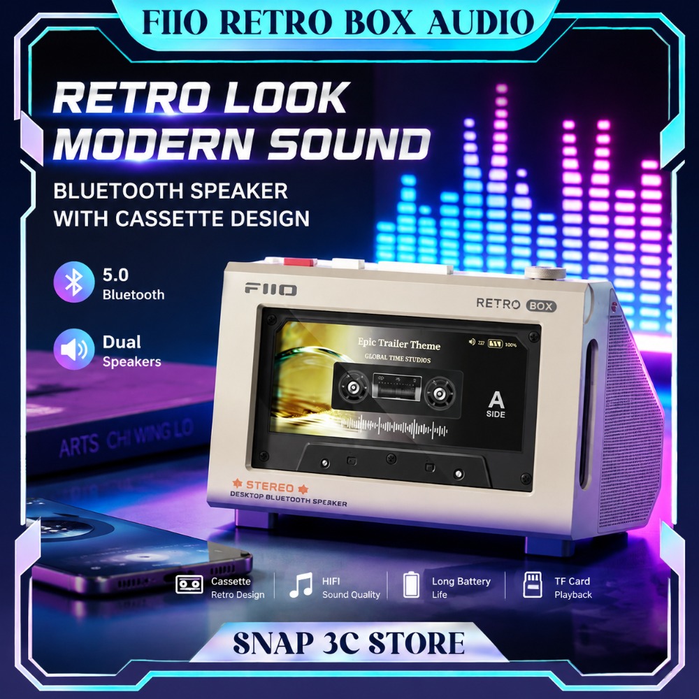 Desk Setup With Speakers - FiiO RETRO BOX: Bluetooth-колонка в стиле