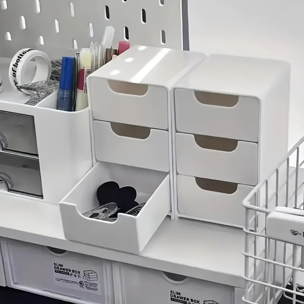 Desk Drawer Unit - Стильный 3-ярусный настольный органайзер с ящиками