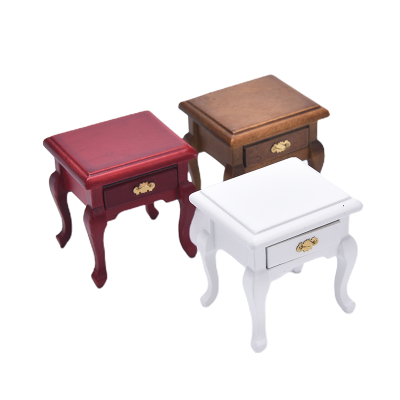 Desk Setup Wood - Кукольный домик, миниатюрная мебель, деревянный прикроватный