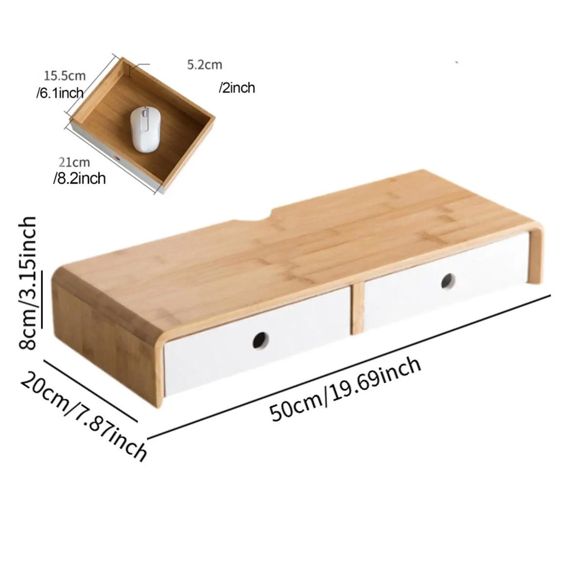 Бамбуковая подставка для монит – обзор и цена Drawer Organizer Bamboo