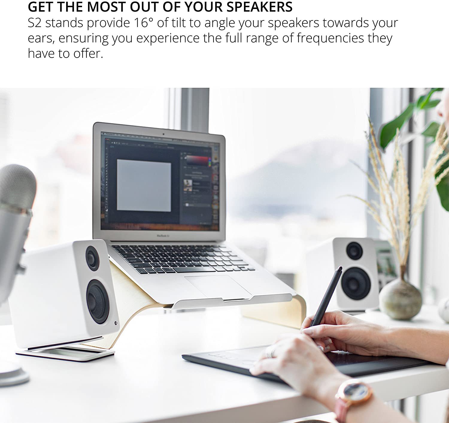 2 шт. настольные подставки для – обзор и цена Desk Setup With Speakers