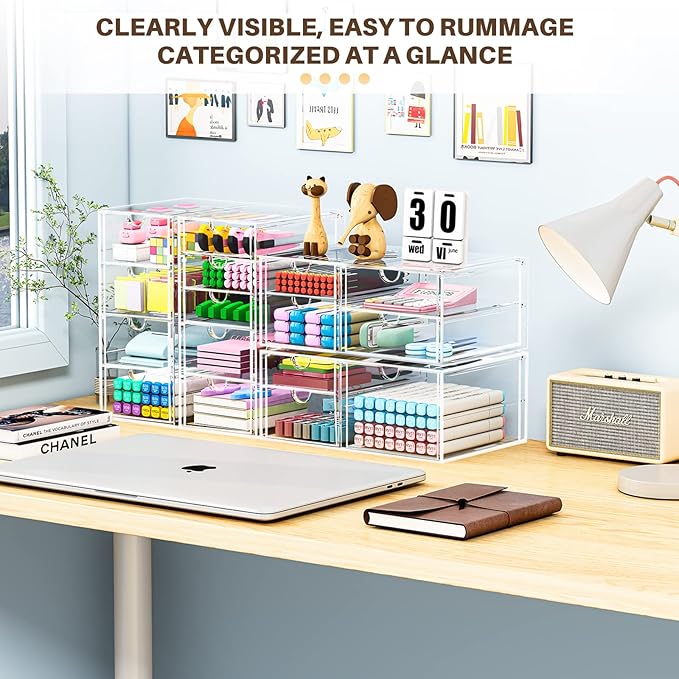 3 шт. прозрачных акриловых ящи – обзор и цена Drawer Organizer Bamboo