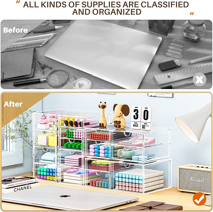 3 шт. прозрачных акриловых ящи – обзор и цена Drawer Organizer Bamboo