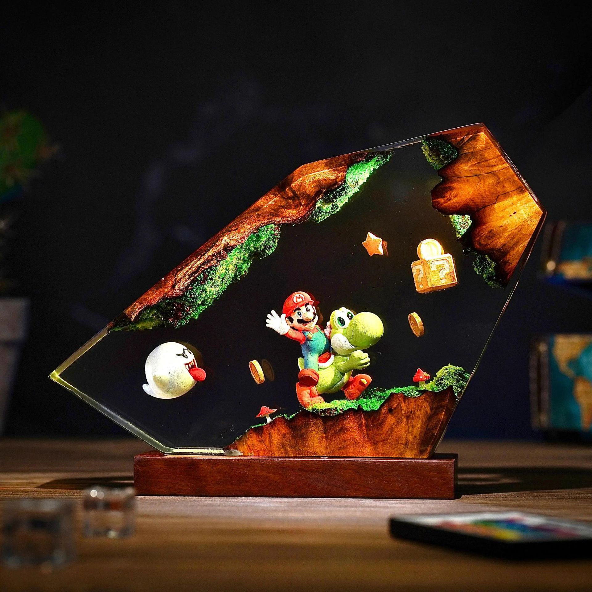 Настольная лампа из смолы с му – обзор и цена Desk Setup Light