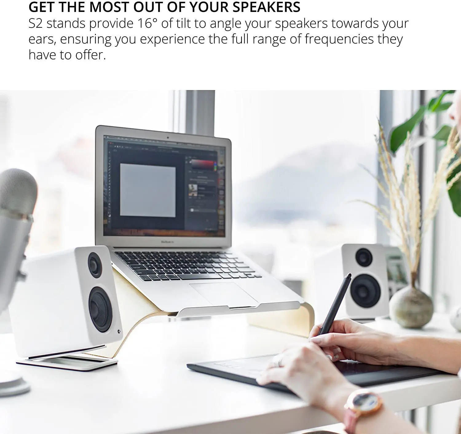 2 шт. настольные подставки для – обзор и цена Desk Setup With Speakers