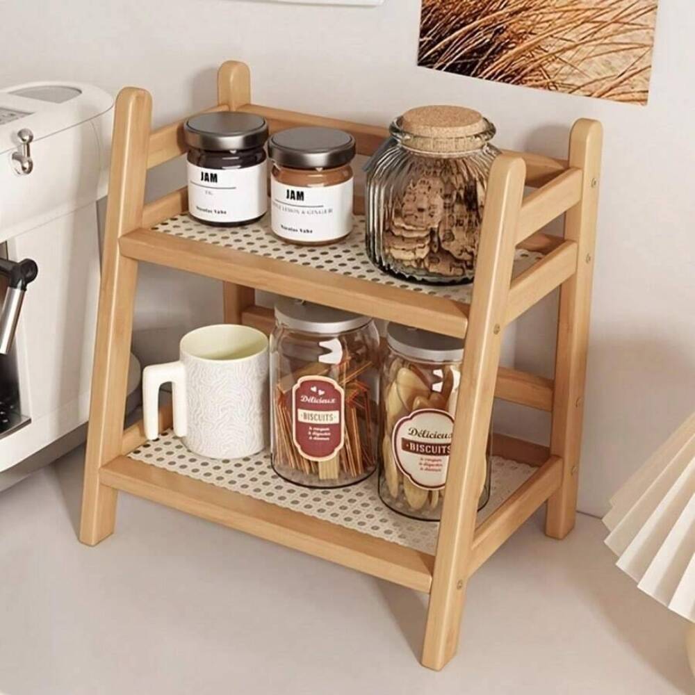 Двухуровневая бамбуковая полка – обзор и цена Desk Setup Wood