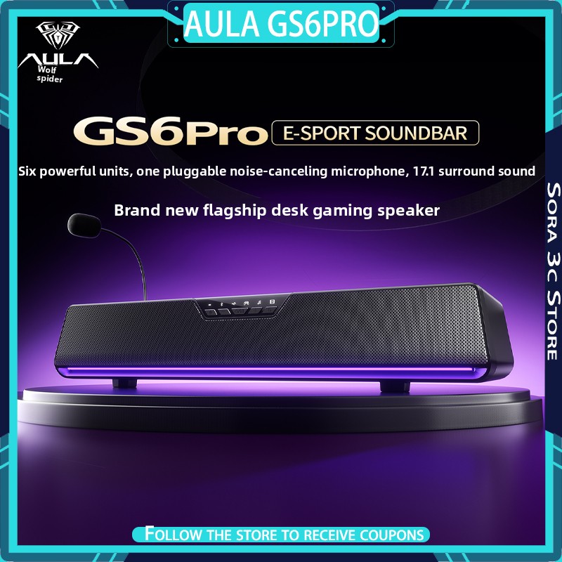 AULA GS6Pro Киберспортивная ко – обзор и цена Desk Setup With Speakers