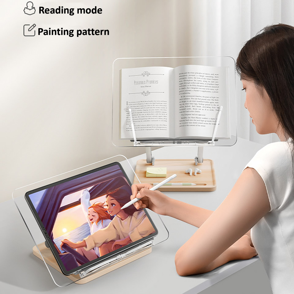 Деревянная подставка для чтени – обзор и цена Desk Setup Wood